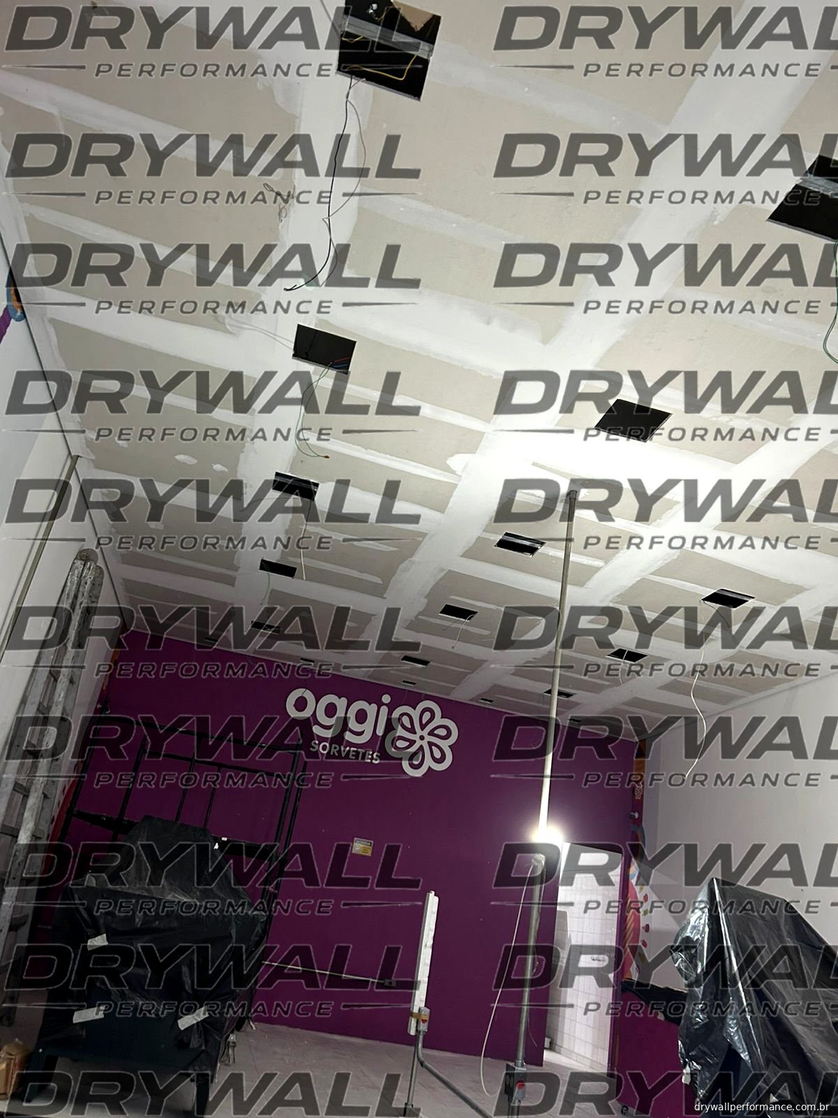 Rebaixo drywall forro tabicado — São Paulo