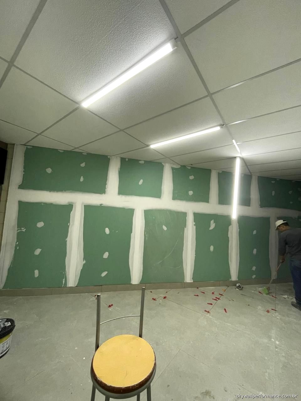 Parede drywall chapa RU anti-umidade